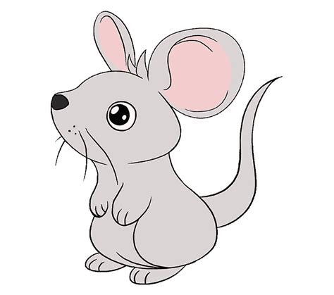 mouse cartoon drawing|easy cartoon mouse to draw.